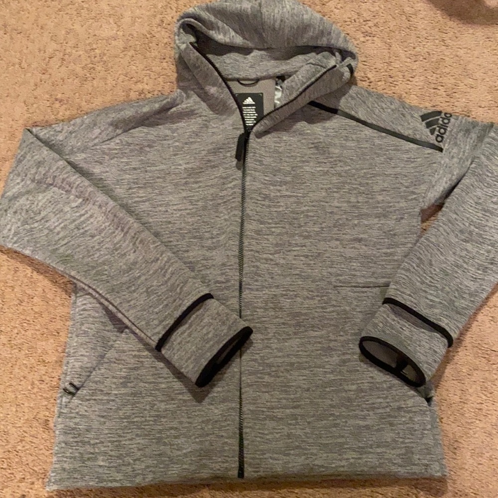Adidas heather gray hoody